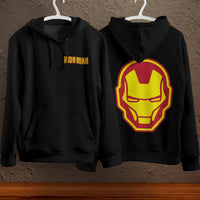 Iron Man Hoodie Streetwear Fashion Black Hooded Pullover Personality Sweatshirt