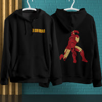 Iron Man Hoodie Streetwear Fashion Black Hooded Pullover Personality Sweatshirt