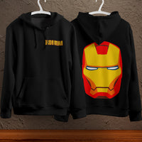 Iron Man Hoodie Streetwear Fashion Black Hooded Pullover Personality Sweatshirt