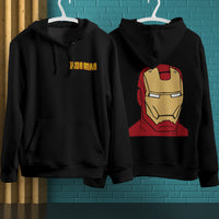 Iron Man Hoodie Streetwear Fashion Black Hooded Pullover Personality Sweatshirt