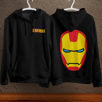 Iron Man Hoodie Streetwear Fashion Black Hooded Pullover Personality Sweatshirt