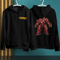 Iron Man Hoodie Streetwear Fashion Black Hooded Pullover Personality Sweatshirt