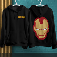 Iron Man Hoodie Streetwear Fashion Black Hooded Pullover Personality Sweatshirt