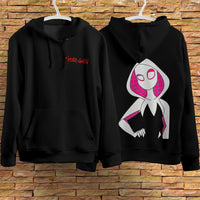 Spider Gwen Hoodie Casual Clothes Black Hoodie Fashion Long Sleeve Hooded Pullover Personality Streetwear