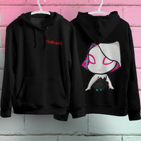 Spider Gwen Hoodie Casual Clothes Black Hoodie Fashion Long Sleeve Hooded Pullover Personality Streetwear