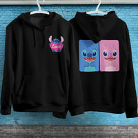 Stitch Hoodie Streetwear Fashion Black Hooded Pullover Personality Sweatshirt