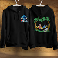 Stitch Hoodie Streetwear Fashion Black Hooded Pullover Personality Sweatshirt