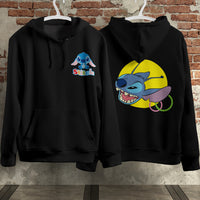 Stitch Hoodie Streetwear Fashion Black Hooded Pullover Personality Sweatshirt