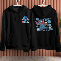 Stitch Hoodie Streetwear Fashion Black Hooded Pullover Personality Sweatshirt