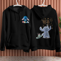 Stitch Hoodie Streetwear Fashion Black Hooded Pullover Personality Sweatshirt