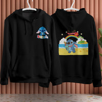 Stitch Hoodie Streetwear Fashion Black Hooded Pullover Personality Sweatshirt