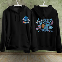 Stitch Hoodie Streetwear Fashion Black Hooded Pullover Personality Sweatshirt