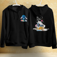 Stitch Hoodie Streetwear Fashion Black Hooded Pullover Personality Sweatshirt