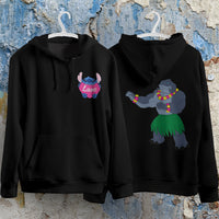 Stitch Hoodie Streetwear Fashion Black Hooded Pullover Personality Sweatshirt