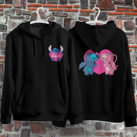 Stitch Hoodie Streetwear Fashion Black Hooded Pullover Personality Sweatshirt