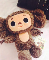 Monkey Plush Toy – Soft Cheburashka Big-Eyed Stuffed Doll, 8" – Lusy Store