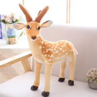 Stuffed Plush Animal Deer Toy Kids Doll Teaching Prop Toy Children's Birthday Gift Simulation Sika Deer Plush Toy