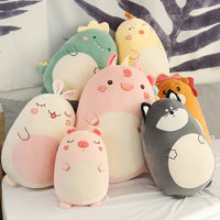 Squishy Toy Kawaii Animal Fat Dinosaur Shiba Inu Dog Pillow Plush Toys Cute Bed Sleeping Cushion