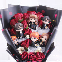 Lovely Plastic Action Figure Bouquet Gift Box Creative Valentine's Day Christmas Gifts