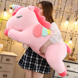 Giant Unicorn Plush Toy Soft Stuffed Unicorn Soft Horse Toys For Children Girl Pillow Birthday Gifts