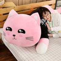 Big Size Cute Cat Plush Toy High Quality Soft Animal Stuffed Sofa Bed Pillow Cushion Girl Kid Birthday Gift