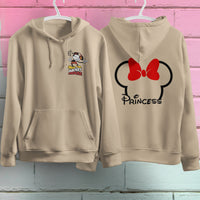 Mickey Mouse Hoodie Vintage White Khaki Hoodie Long Sleeve Hooded Pullover Personality Streetwear