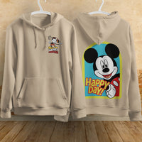 Mickey Mouse Hoodie Vintage White Khaki Hoodie Long Sleeve Hooded Pullover Personality Streetwear