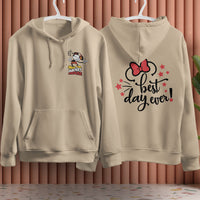 Mickey Mouse Hoodie Vintage White Khaki Hoodie Long Sleeve Hooded Pullover Personality Streetwear