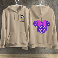 Mickey Mouse Hoodie Vintage White Khaki Hoodie Long Sleeve Hooded Pullover Personality Streetwear