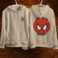 Spider Man Hoodie Casual Clothes Black White Khaki Hoodie Long Sleeve Hooded Pullover Personality Streetwear