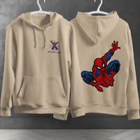 Spider Man Hoodie Casual Clothes Black White Khaki Hoodie Long Sleeve Hooded Pullover Personality Streetwear