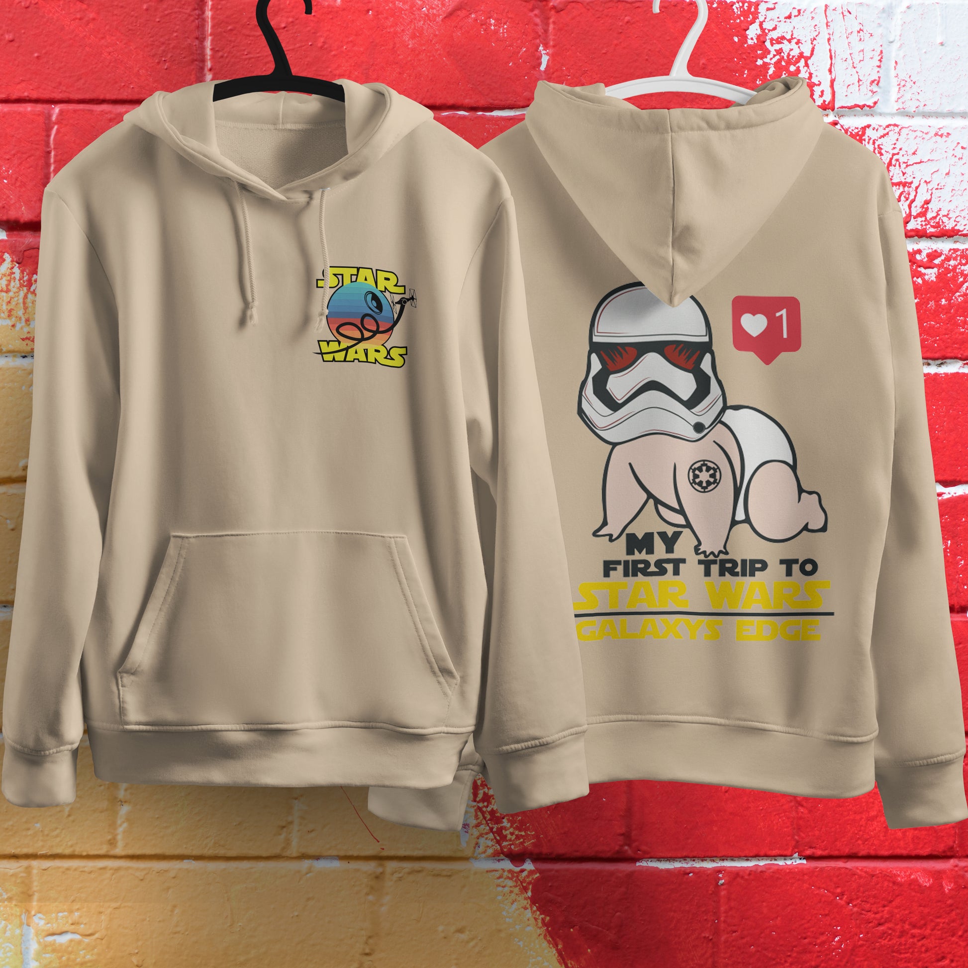 Star Wars Hoodie Vintage White Khaki Hoodie For Mens Womens Hooded Pullover Personality Streetwear