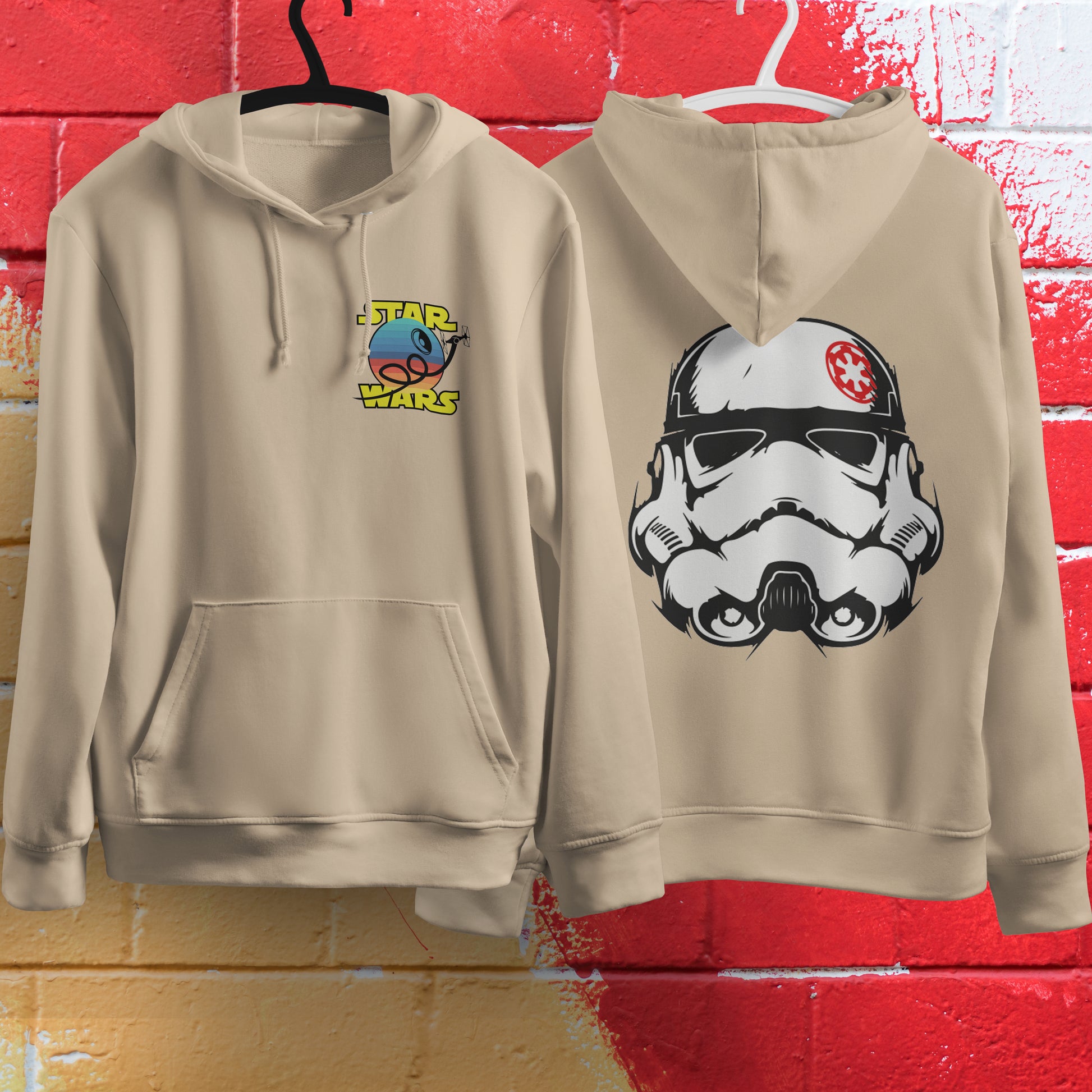 Star Wars Hoodie Vintage White Khaki Hoodie For Mens Womens Hooded Pullover Personality Streetwear