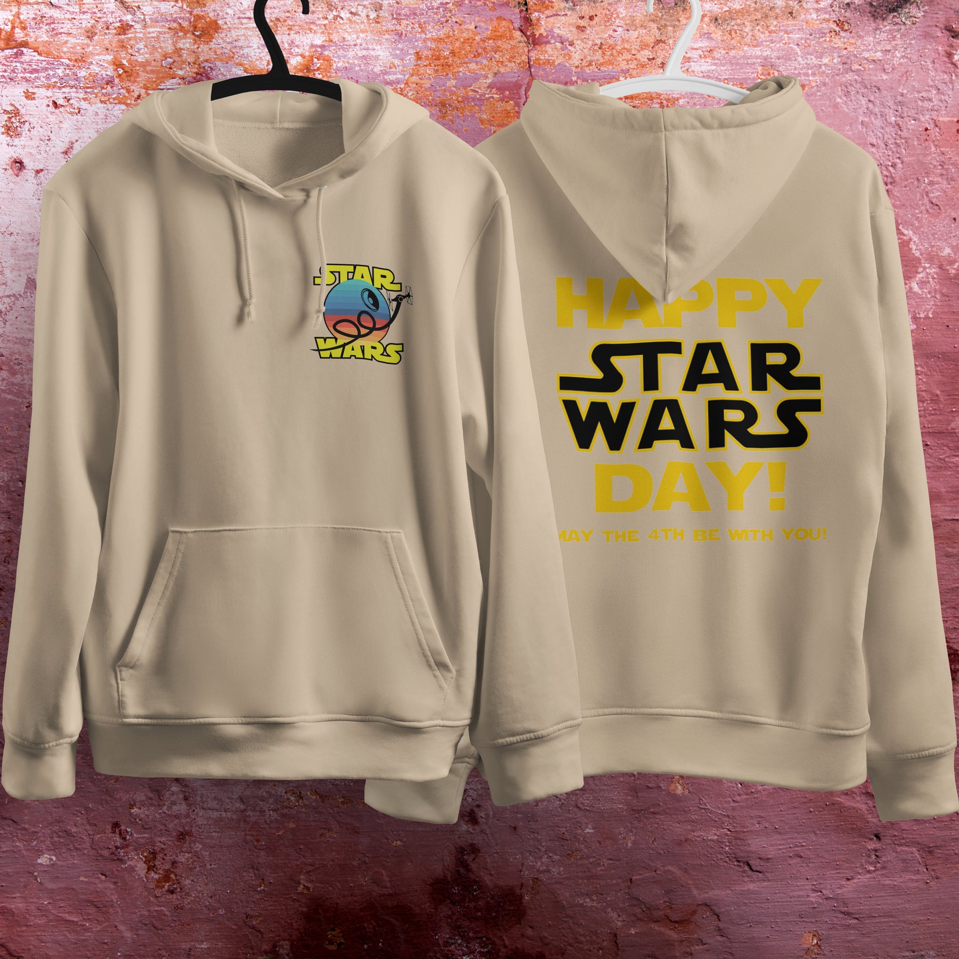 Star Wars Hoodie Vintage White Khaki Hoodie For Mens Womens Hooded Pullover Personality Streetwear