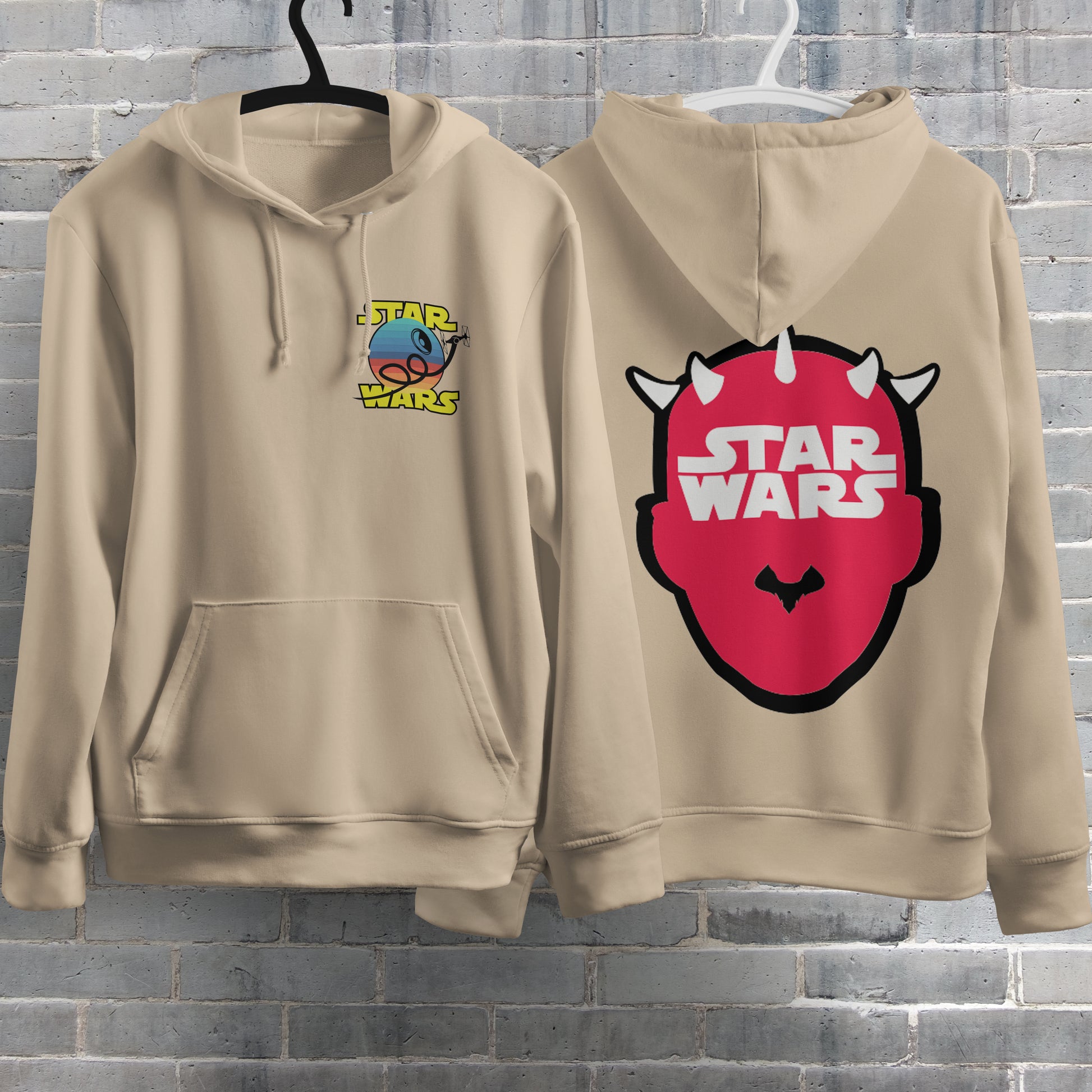 Star Wars Hoodie Vintage White Khaki Hoodie For Mens Womens Hooded Pullover Personality Streetwear