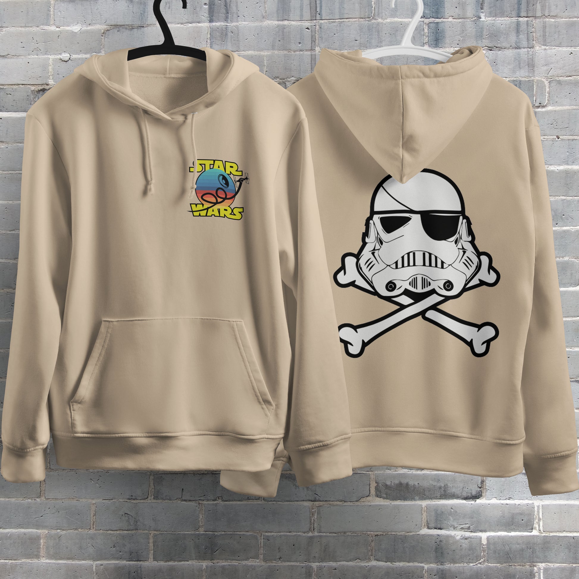 Star Wars Hoodie Vintage White Khaki Hoodie For Mens Womens Hooded Pullover Personality Streetwear