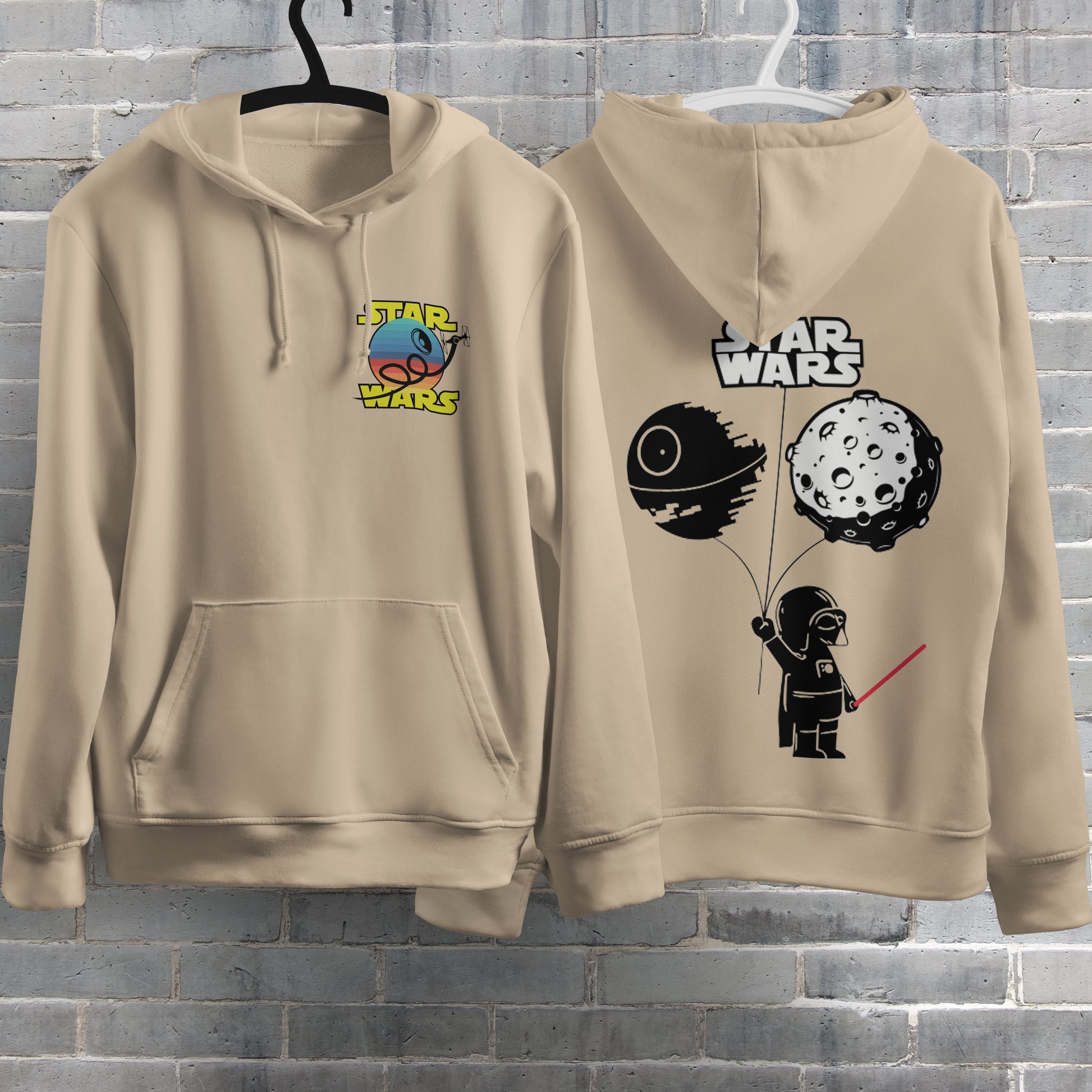 Star Wars Hoodie Vintage White Khaki Hoodie For Mens Womens Hooded Pullover Personality Streetwear