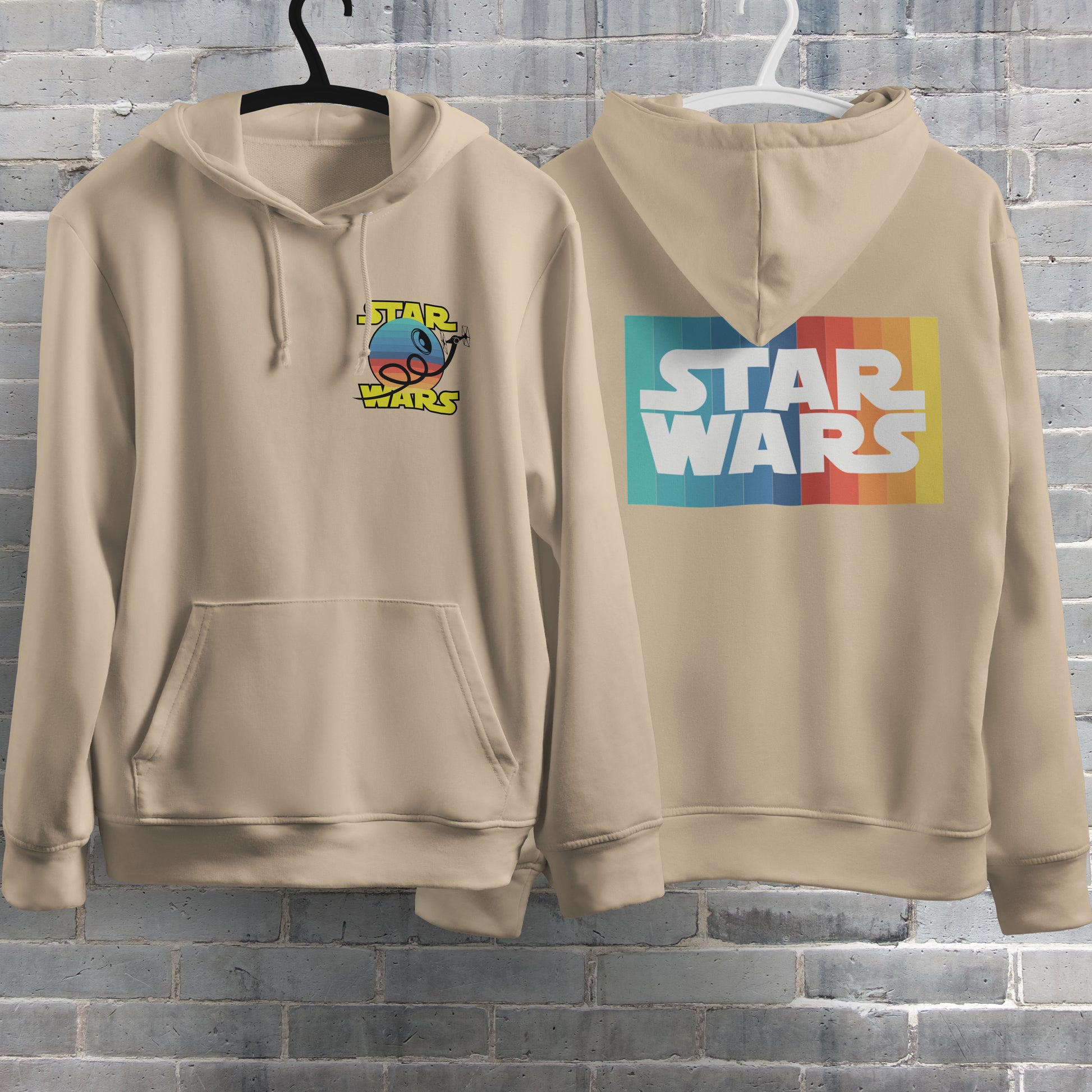 Star Wars Hoodie Vintage White Khaki Hoodie For Mens Womens Hooded Pullover Personality Streetwear