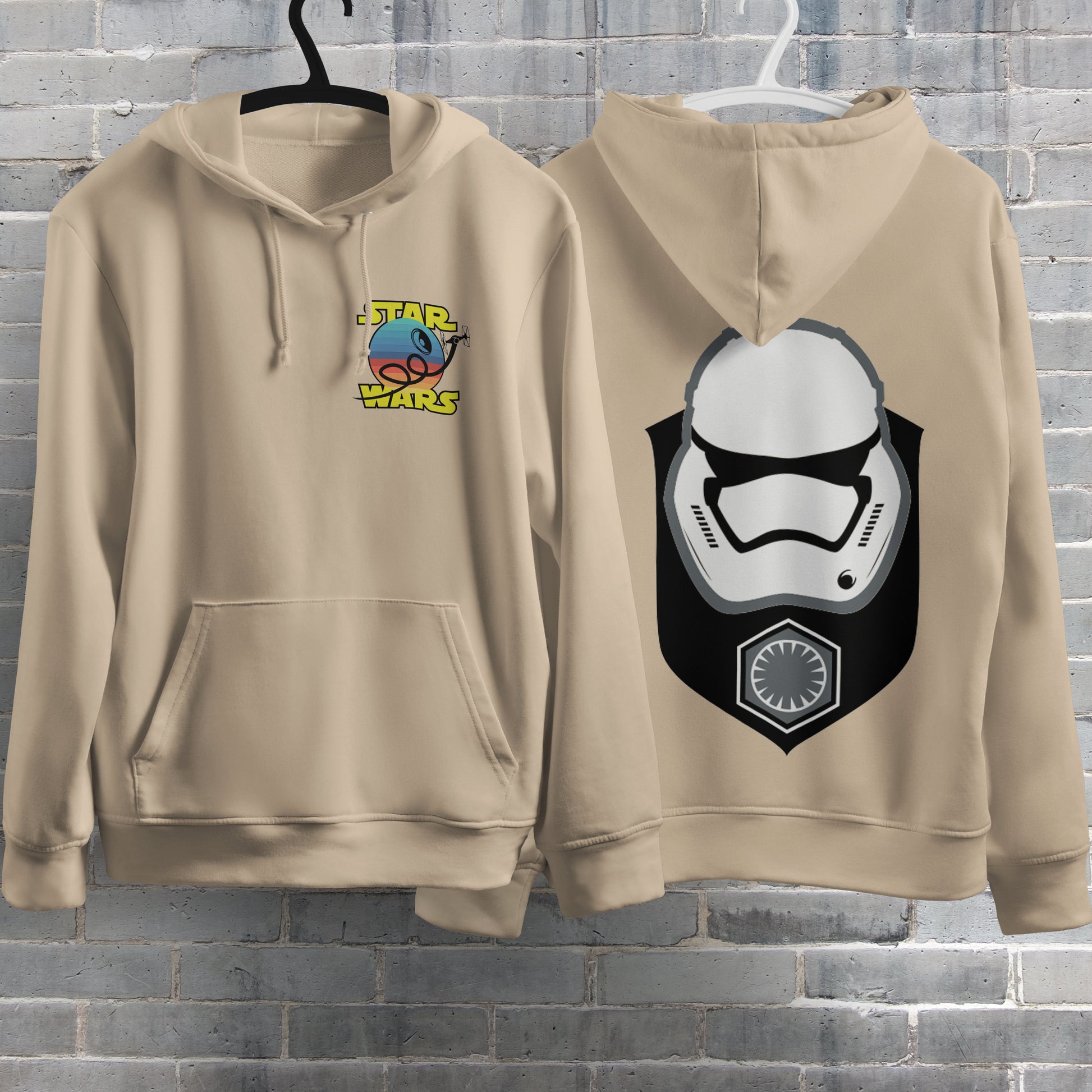 Star Wars Hoodie Vintage White Khaki Hoodie For Mens Womens Hooded Pullover Personality Streetwear