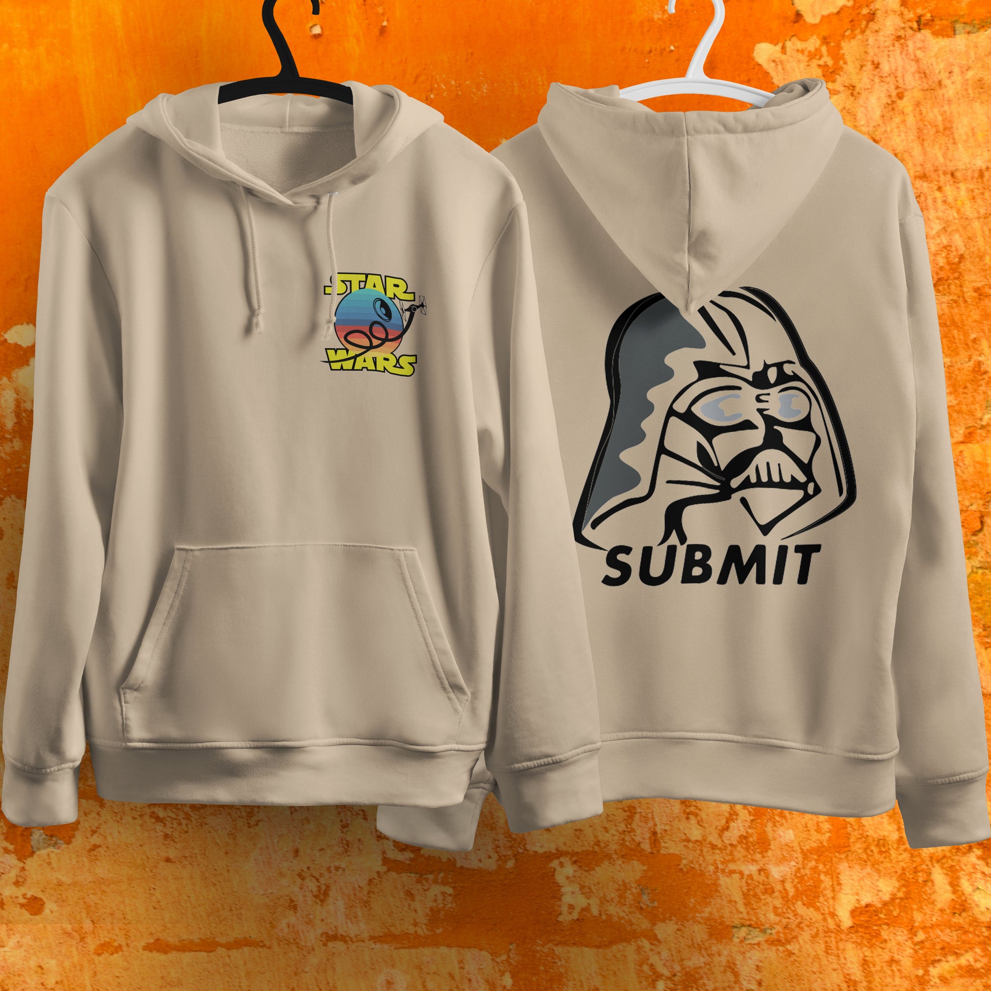 Star Wars Hoodie Vintage White Khaki Hoodie For Mens Womens Hooded Pullover Personality Streetwear