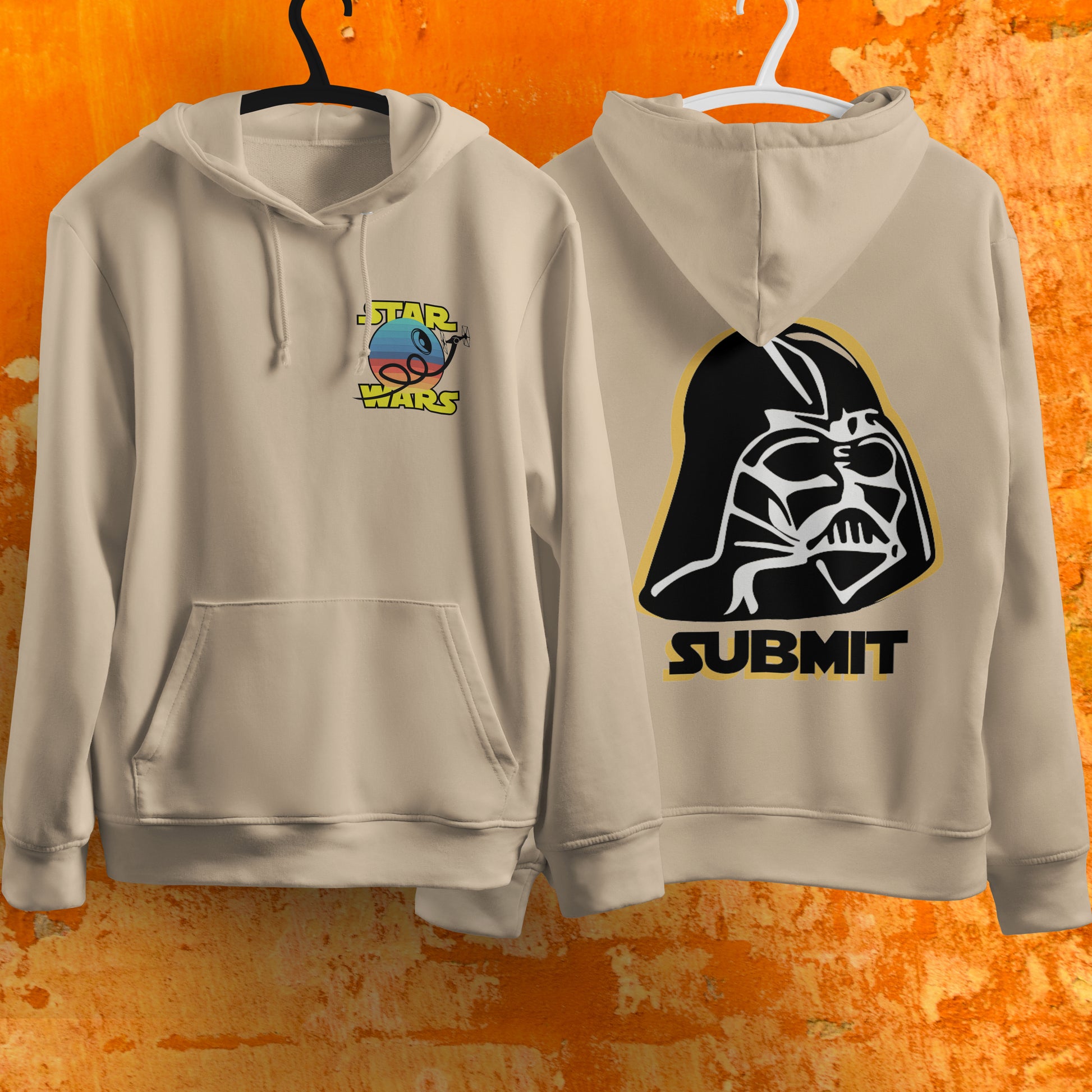 Star Wars Hoodie Vintage White Khaki Hoodie For Mens Womens Hooded Pullover Personality Streetwear