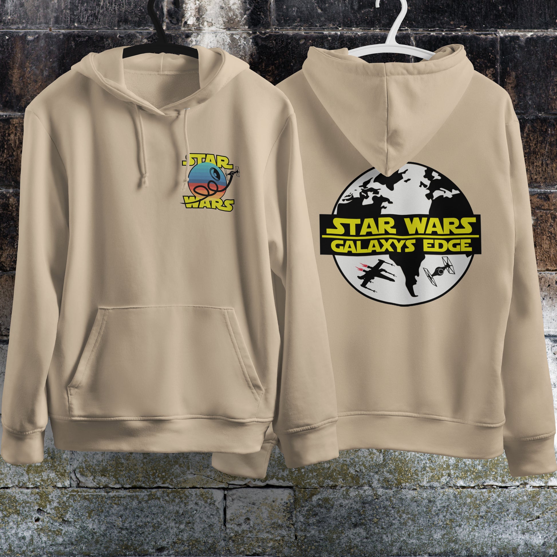 Star Wars Hoodie Vintage White Khaki Hoodie For Mens Womens Hooded Pullover Personality Streetwear