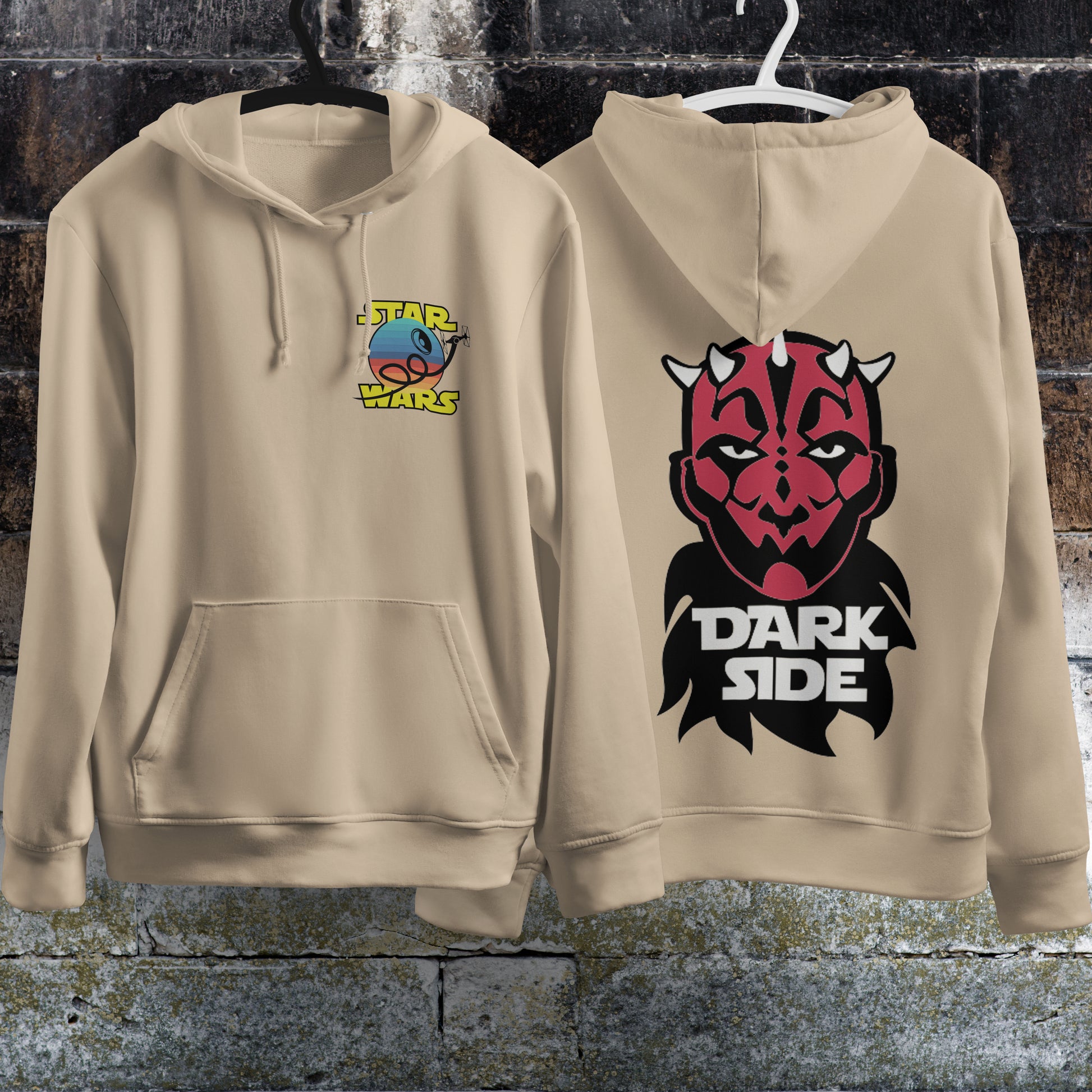 Star Wars Hoodie Vintage White Khaki Hoodie For Mens Womens Hooded Pullover Personality Streetwear