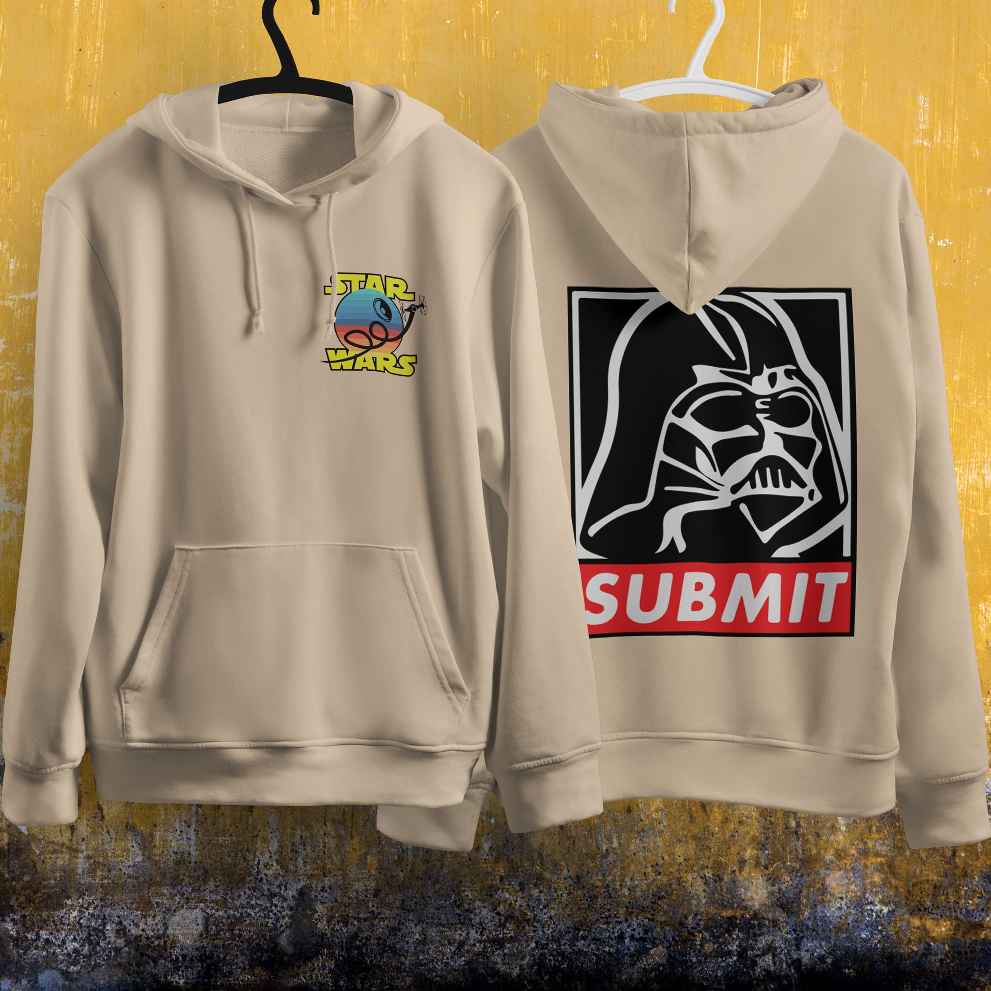 Star Wars Hoodie Vintage White Khaki Hoodie For Mens Womens Hooded Pullover Personality Streetwear