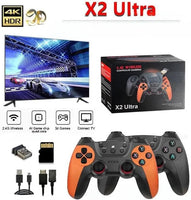 X2 Ultra Retro Game Stick 4K, Plug and Play Video Gaming Console with 128G memory card