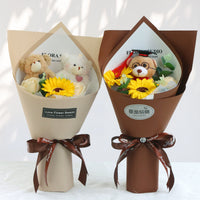 Bear Graduation Bouquet Flower Rose Gift for Kindergarten Children