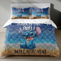 Stitch Bed Set - Lilo and Stitch Bedding Set/Quilt Set - Beach Fun with Stitch - Linen Duvet Cover and Pillowcase