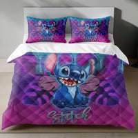 Stitch Bed Set - Lilo and Stitch Bedding Set/Quilt Set - Luxury Vintage Stitch - Linen Duvet Cover and Pillowcase