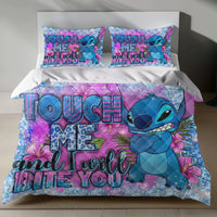 Stitch Bed Set - Lilo and Stitch Bedding Set/Quilt Set - Fun With Stitch - Linen Duvet Cover and Pillowcase