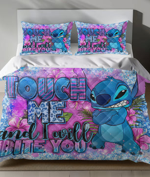 Stitch Bed Set - Lilo and Stitch Bedding Set/Quilt Set - Fun With Stitch - Linen Duvet Cover and Pillowcase